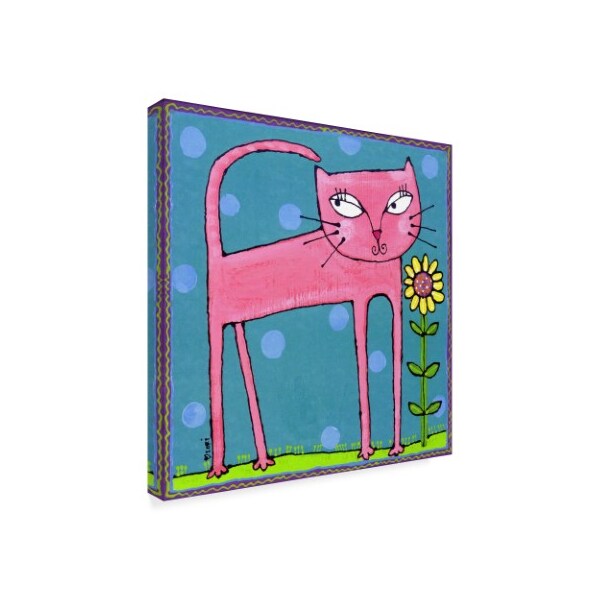 Cherry Pie Studios 'Pink Kitty' Canvas Art,35x35